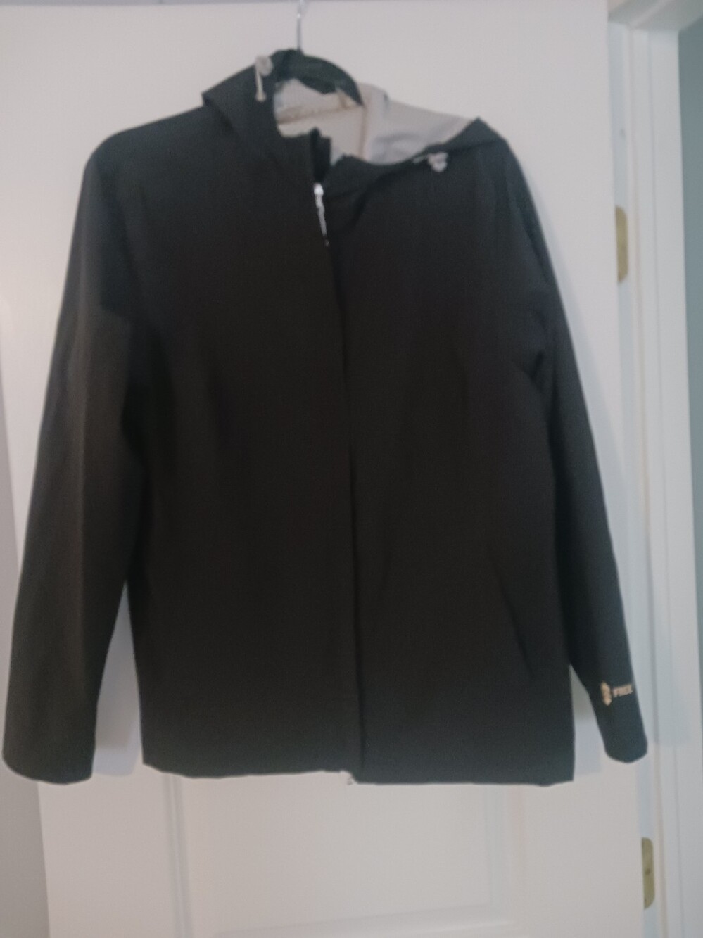 Womens Black Hooded Rain Jacket Brand Free County